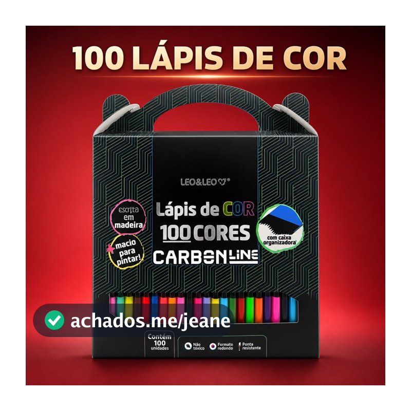 Lápis De Cor Carbon 100 Cores Redondo Leo&leo