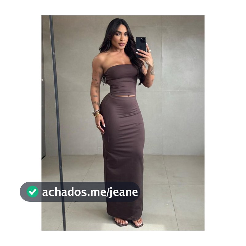 Conjunto Cropped Tomara que Caia + Saia Midi com Fenda em Suplex Feminino.