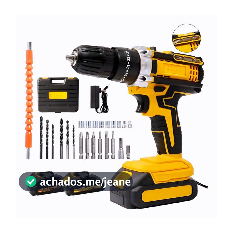 Furadeira/Parafusadeira de Sem fio, Bateria de 12V/48V, Com ou sem Mala, Bivolt