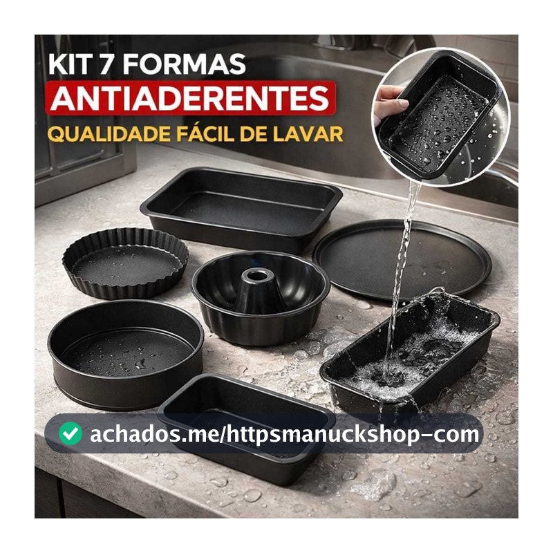 KIT COM 7,6,5,4, 3 FORMAS ASSADEIRAS ANTIADERENTES , TORTA,BOLO, PÃO e CARNES