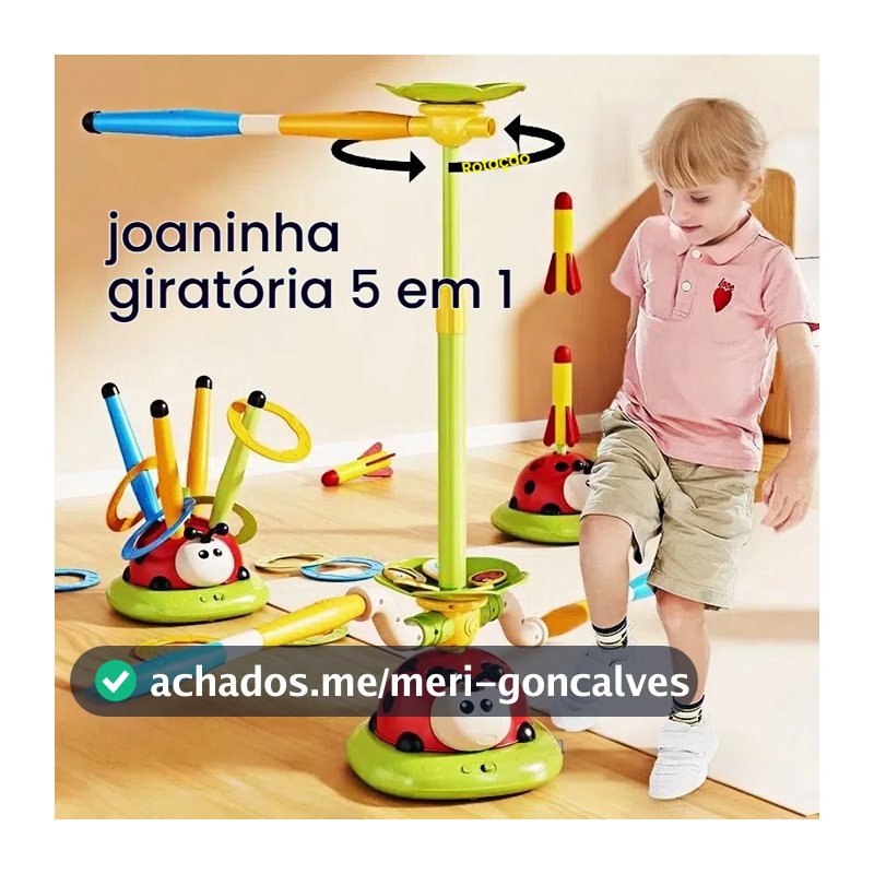 MEDOOSI-Brinquedo Máquina de exercícios joaninha giratória 3 em 1 Para Crianças Jump Rocket Launcher de sportes