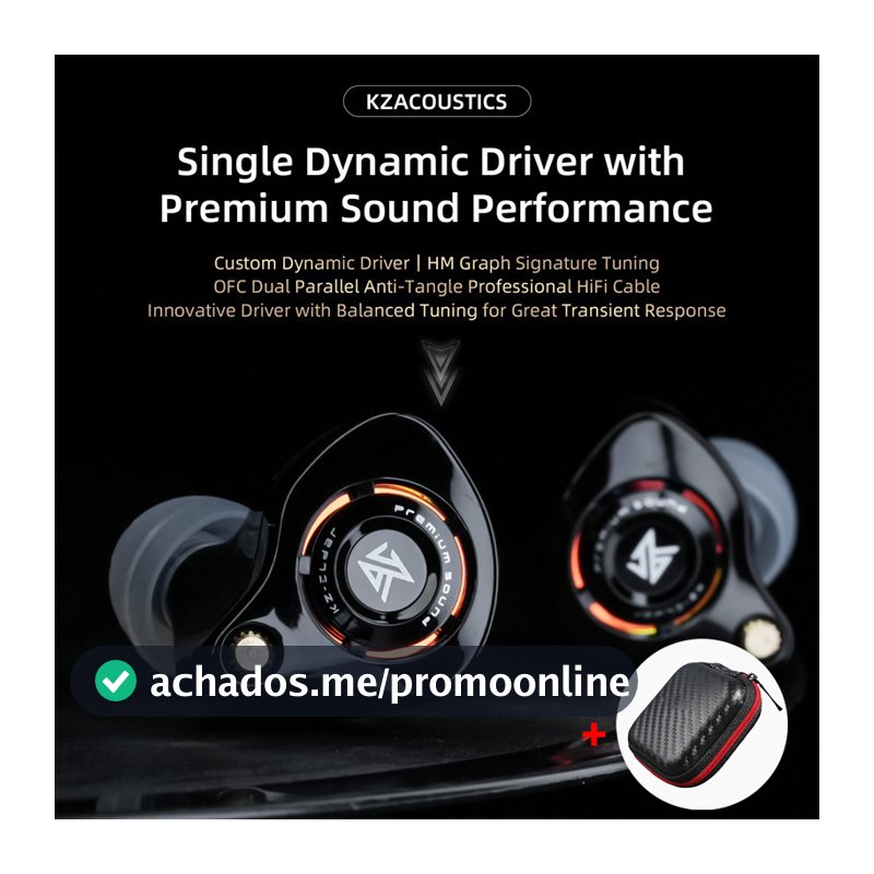 Fones De Ouvido Musicais Profissionais Com Fio KZ Eldar Compatíveis Smartphone Tablet PC