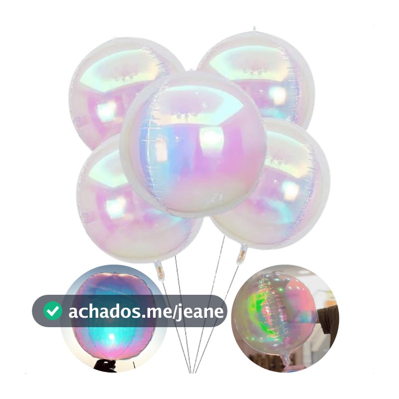Kit Balão 60cm Furta-Cor Nacarado p/ Decoração de Festa e Eventos 5 10 Un