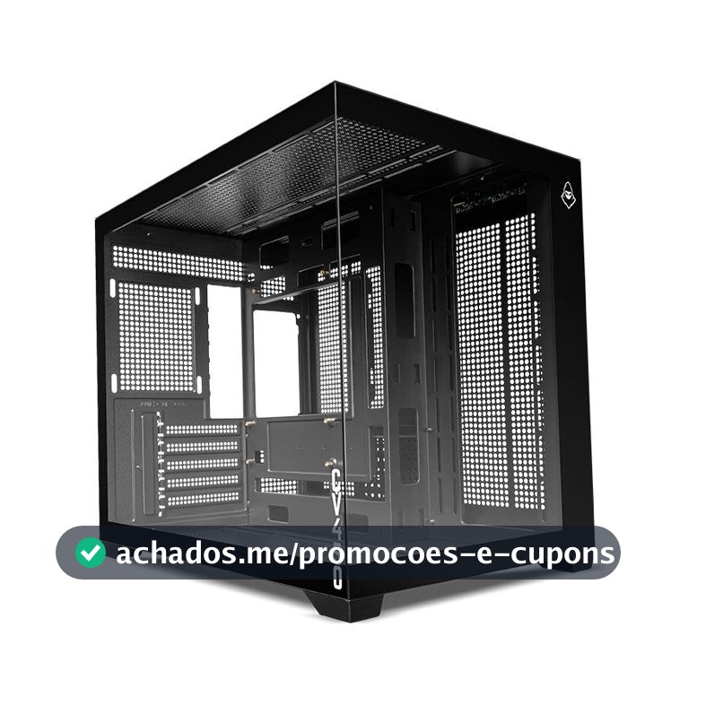 Gabinete Gamer Mancer CV450, Mini-Tower, Lateral de Vidro, Preto, MCR-CV450-BK