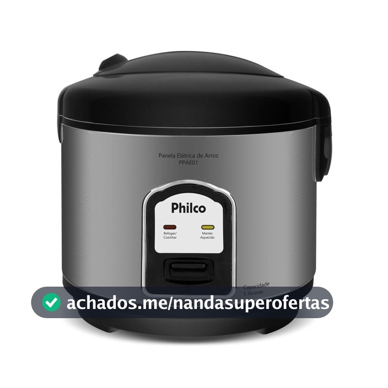 Panela de Arroz Elétrica Philco 5 Xícaras 1,6L PPAE01