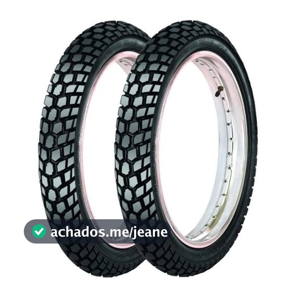 Par Pneus Dianteiro e Traseiro Biz Pop Moto Maggion St6-cravo Trilha 80/100-14+60/100-17