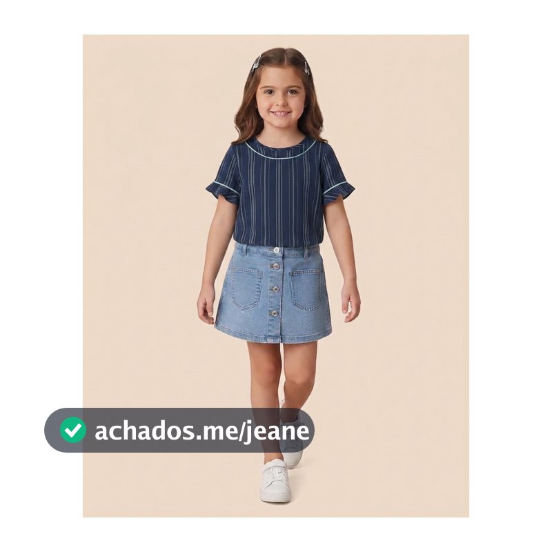 Blusa Listrada Viscose Menina Infantil