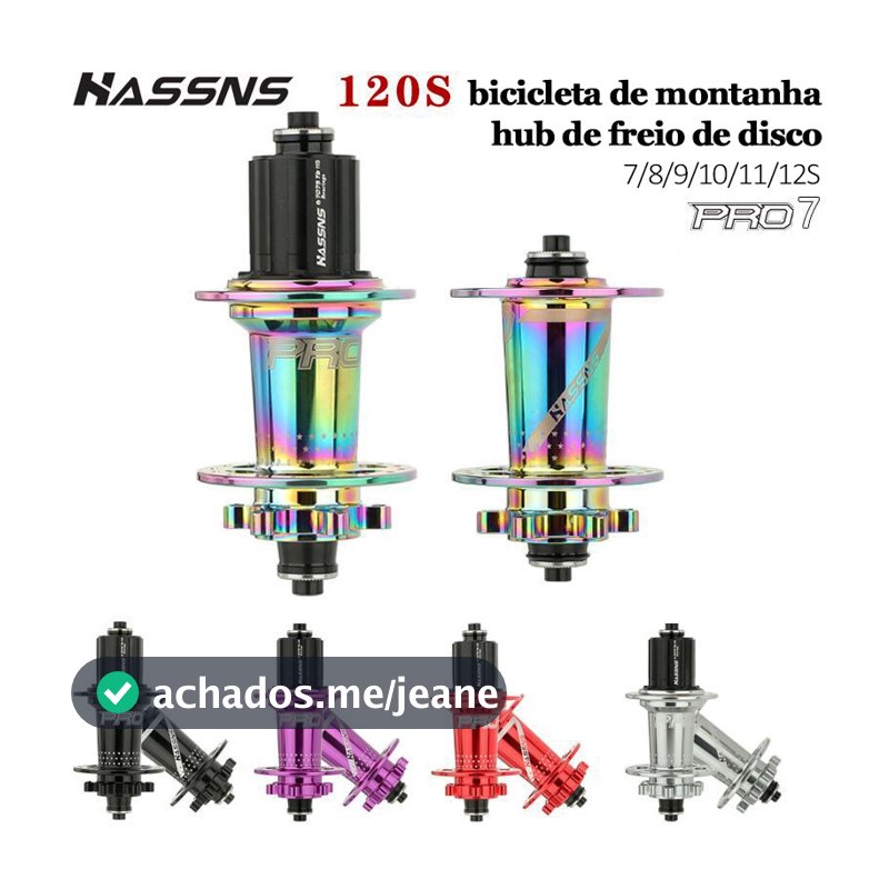 HASSNS PRO7 MTB Hub 6 Pawls 120Som 32 36 Furos Para Mountain bike HG Compatível Com 7-12 Velocidades