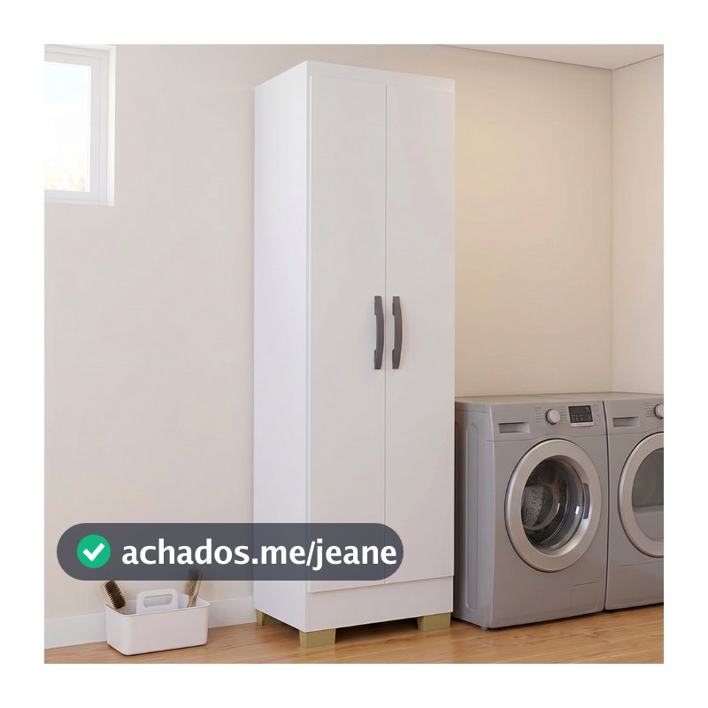 Armário Multiuso 52cm 2 Portas Muniz P11 Branco - Mpozenato