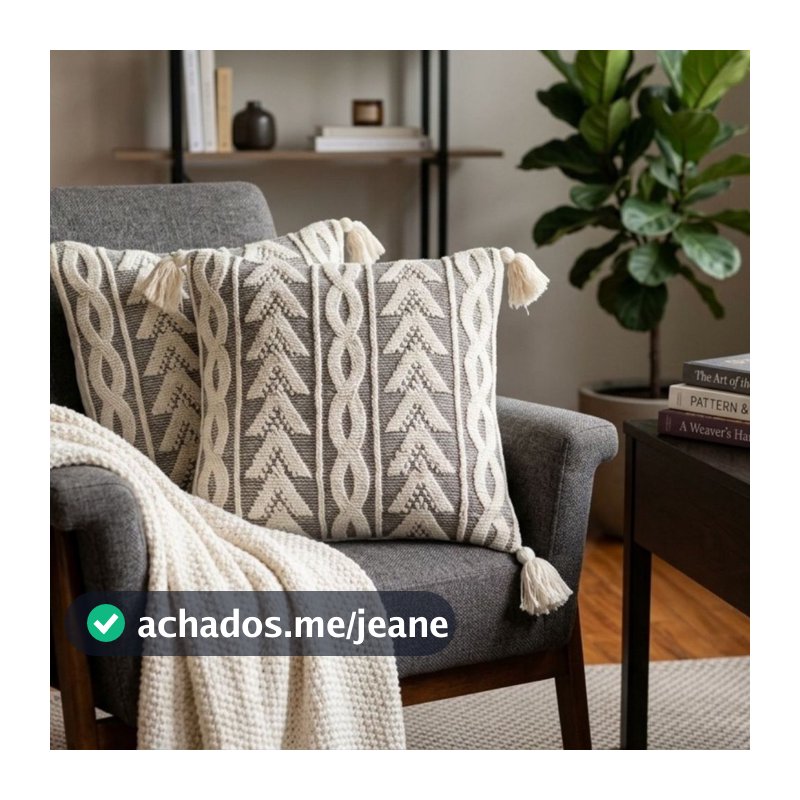 Kit 2 Capas De Almofada Madrid Geométrico 44x44 Cm | Decoração, Sofisticação e Estilo - Fio E Arte