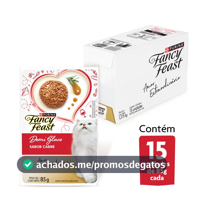 Fancy Feast Demi Glace Carne 85g - 15 unid.