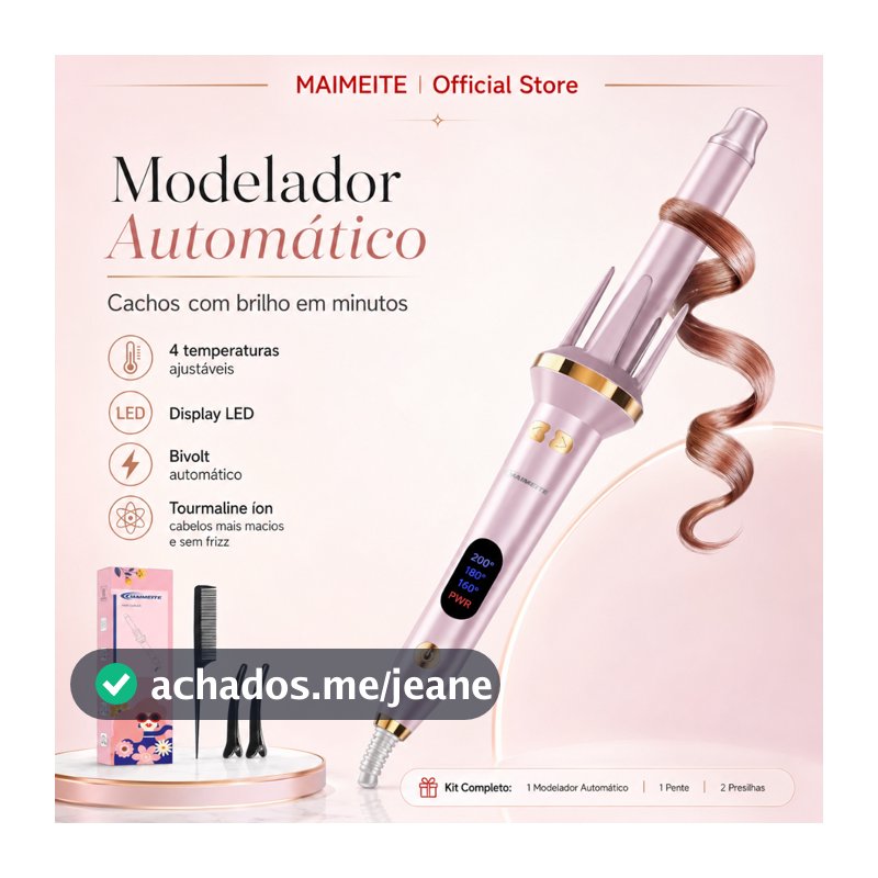 MAIMEITE alisador de Frisar Automático Bivolt Revestimento Cerâmico Painel LED Aquecimento Rápido