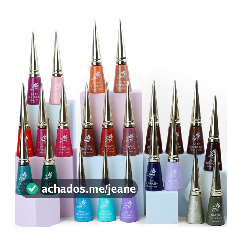 Esmalte em Gel Lirio 15ml UV LED Linha Luxo Alta Pigmentação Escolha as Cores