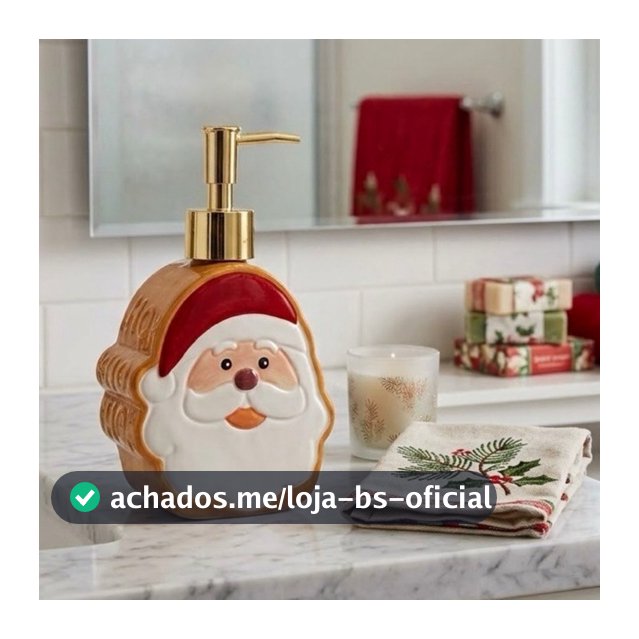 Porta Sabonete Dispenser Sabonete Líquido Natalino 250ml Cerâmica Luxo Decorativo Banheiro Lavabo
