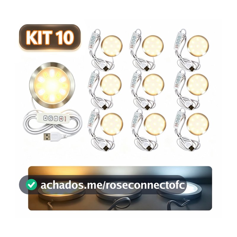 Kit 5/10 LEDs para Impressora 3D, Acessórios e Peças DIY, Luz Branca, Fria ou Quente