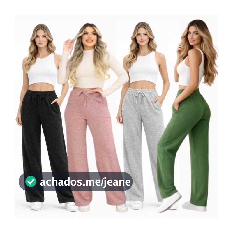 Pantalona Calça Feminina Roupa Feminina Cintura Alta Lanzinha
