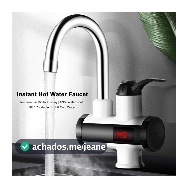 Torneira Elétrica Aquecida 3000W - Aquecimento Instantâneo para Cozinha