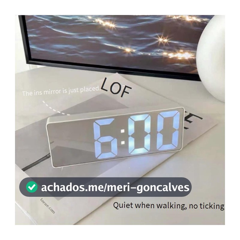 Despertador Digital LED Controle De Som Tela Grande Com Calendário De Temperatura Relógio De Mesa Luminoso