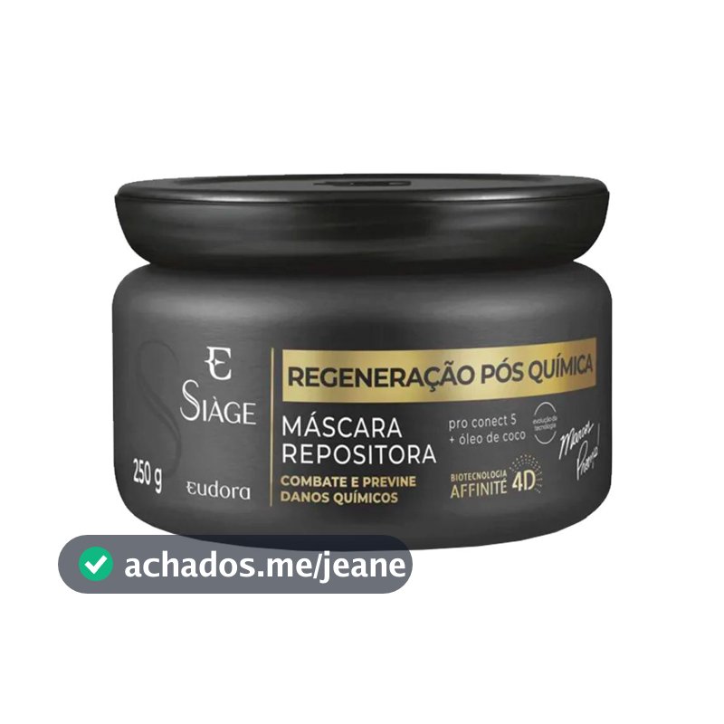 Eudora Siáge Regeneração Pós Química 4D Máscara Repositora 250g