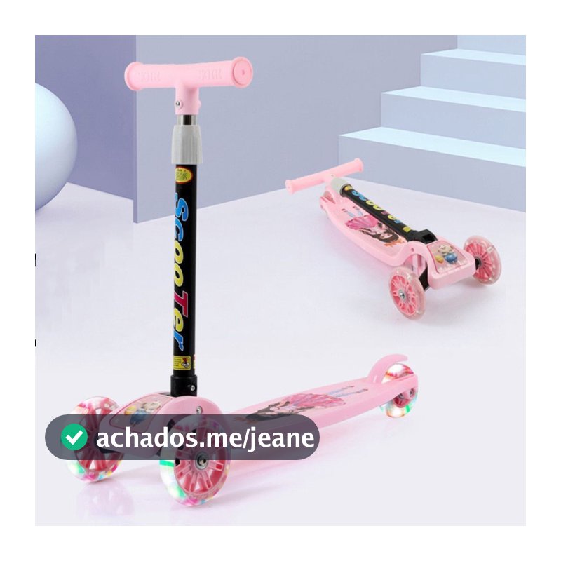 Patinete Infantil 3 Rodas De Led Dobrável Scooter Crianças--1715