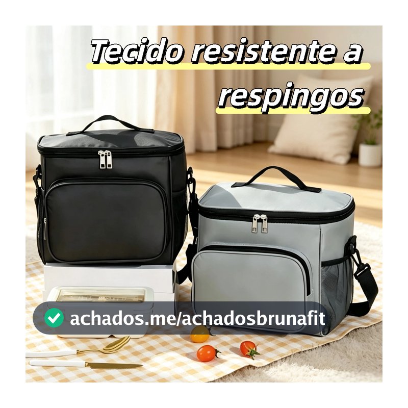 Bolsa para piquenque Caixa térmica Grande capacidade Design com isolamento térmico À prova de respingos Elegnte e bonito