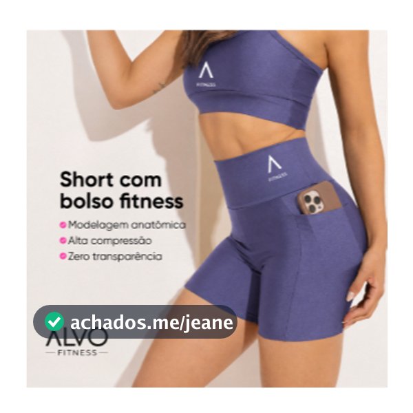 Conjunto Fitness Corrida - Shorts com bolso e Top de alça