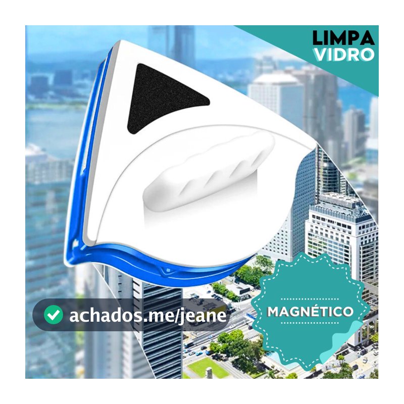 Limpador de Vidro Magnético - Dupla Face C/ Imã Mágico - MN