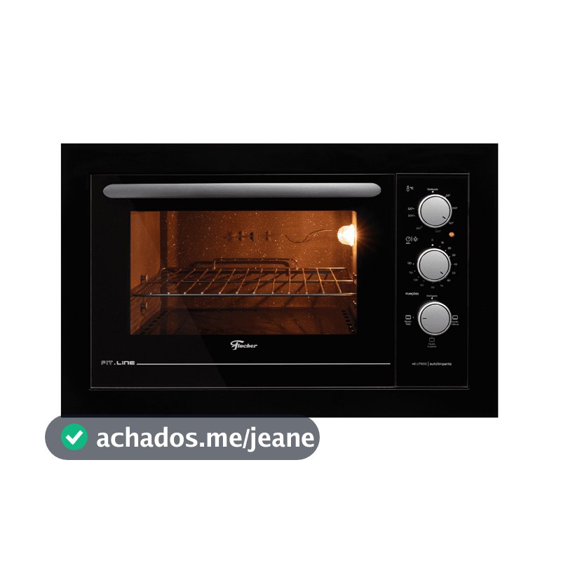 Forno Eletrico Fischer Fit Line Embutir 48l Preto 95481/95482