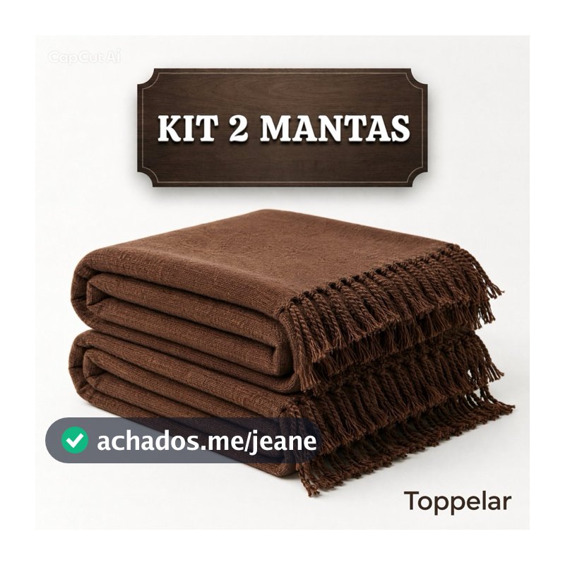 Kit 2 Mantas De Sofá Grande Luxo 210x120cm Capa Proteção Decoração Casa Lar Utilidades