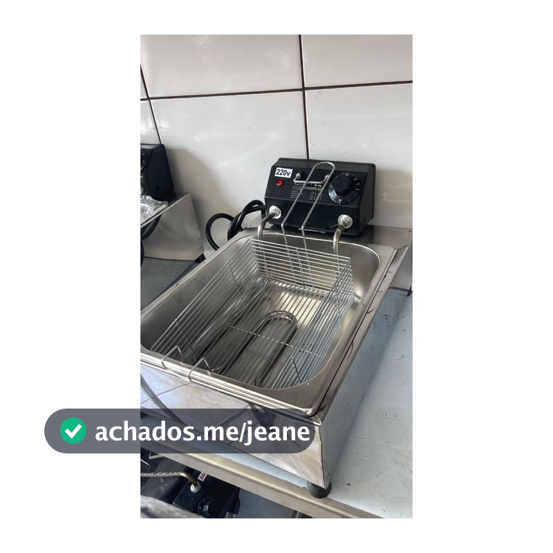 Fritadeira Elétrica Industrial 5 Litros em Inox com 3.000 Watts até 300 graus- ALTO DESEMPENHO