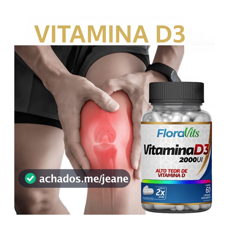 Vitamina D3 2000UI - Rico em vitamina d Fortalece Ossos, Imunidade e Saúde | Alta Absorção