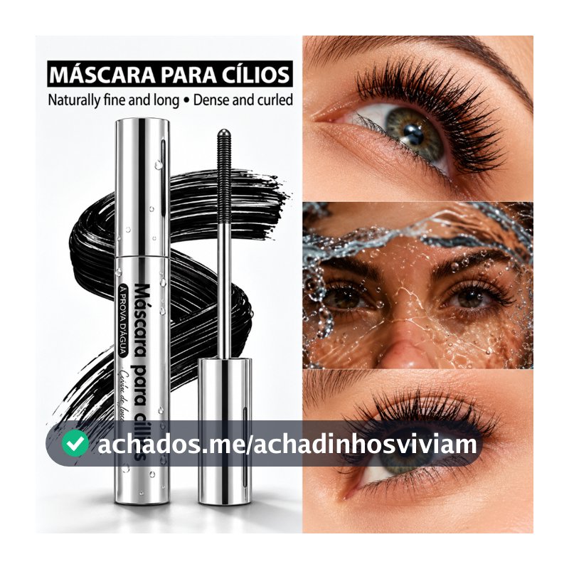 Máscara para Cílios Alongadora Fio a Fio À Prova D’Água com Aplicador Ultrafino Longa Duração