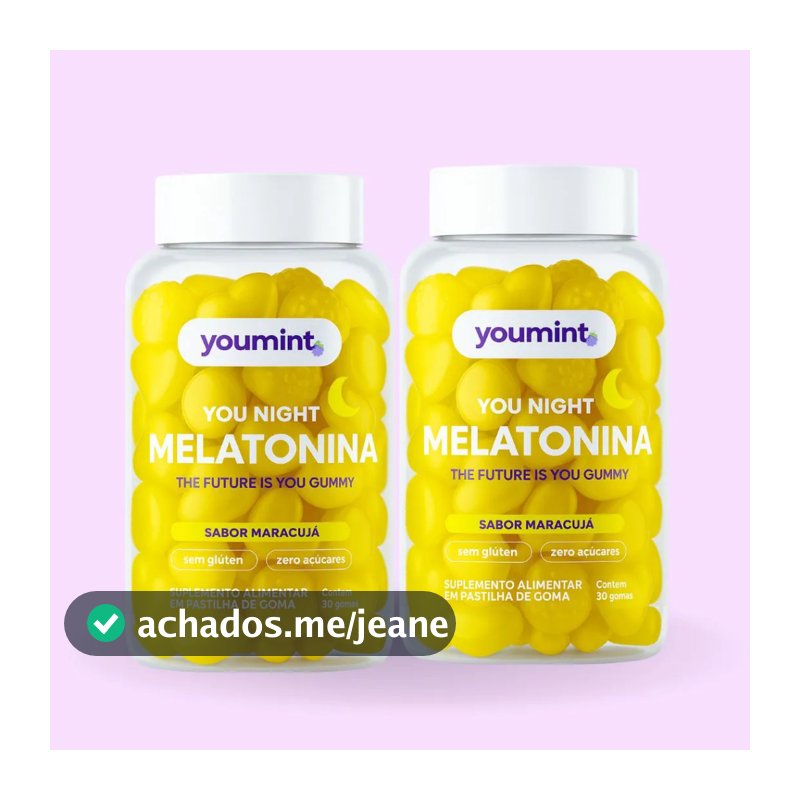 Kit 2 Melatonina Gummy Maracujá – Zero Açúcar – Sem Glúten – 60 Gomas