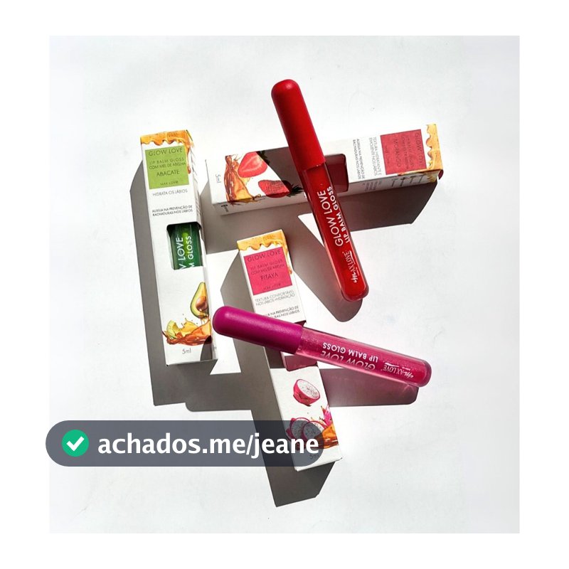 Lip Balm Gloss com Mel de Abelha e Frutas Max Love - Hidrata os Lábios