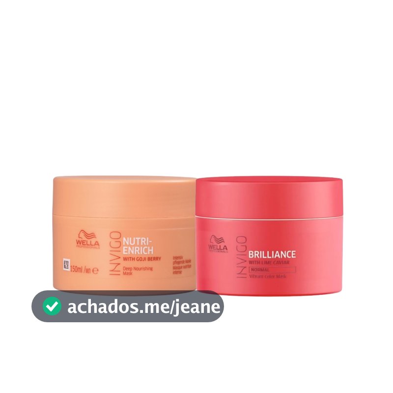 Kit Wella - Máscara 150ml Color Brilliance + Máscara 150ml Enrich