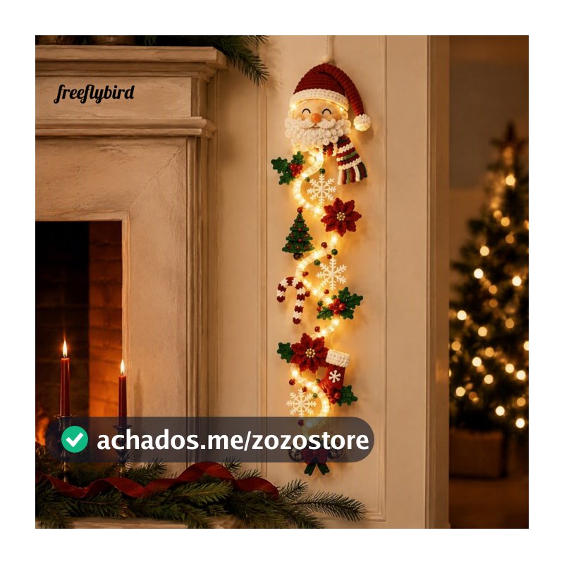 Fz 1 Conjunto De Decorações Aconchegantes De Varanda De Inverno , Enfeite De Natal Rústico Iluminado , Fácil De Pendurar