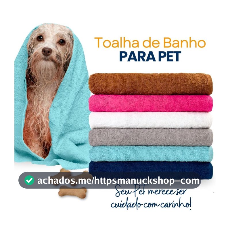 Kit   Toalhas de Banho Para Petshop - Banho e Tosa - Cachorro e Gato 100% Algodão