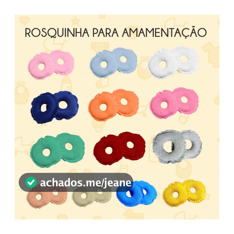 Rosquinhas de Amamentação Lavável e Macia com 2 unidades Protetores Cores Sortidas