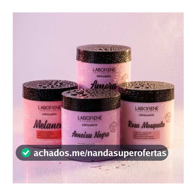 Esfoliante Corpo e Rosto Skincare 500g/Clareador Auxilia no Clareamento da Pele - Laborene