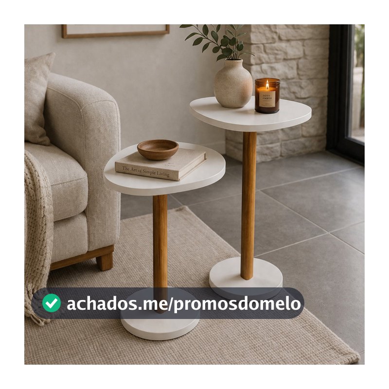 Mesas Laterais Formato Orgânicas Minimalistas