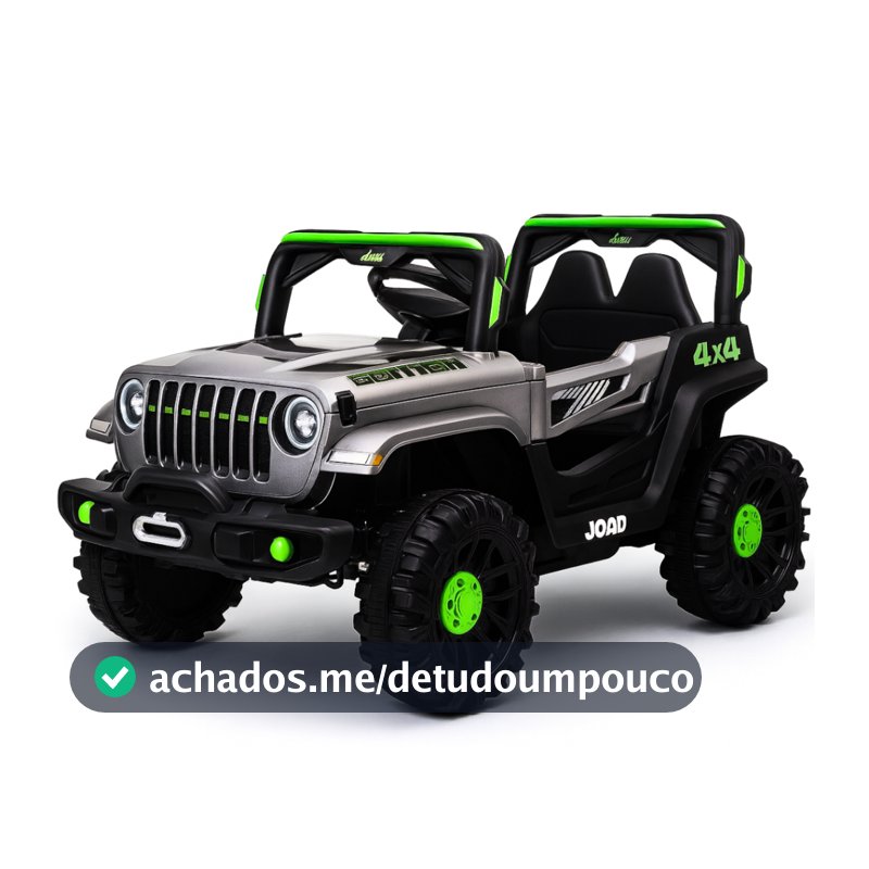 Carrinho Elétrico Infantil Quadriciclo 12v C/ Controle Remoto Acelerador de Pé Frente e Ré