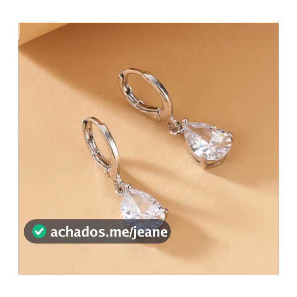 Brinco de Argola com Pingente - Semijoia Especial Prata 925 Folheado