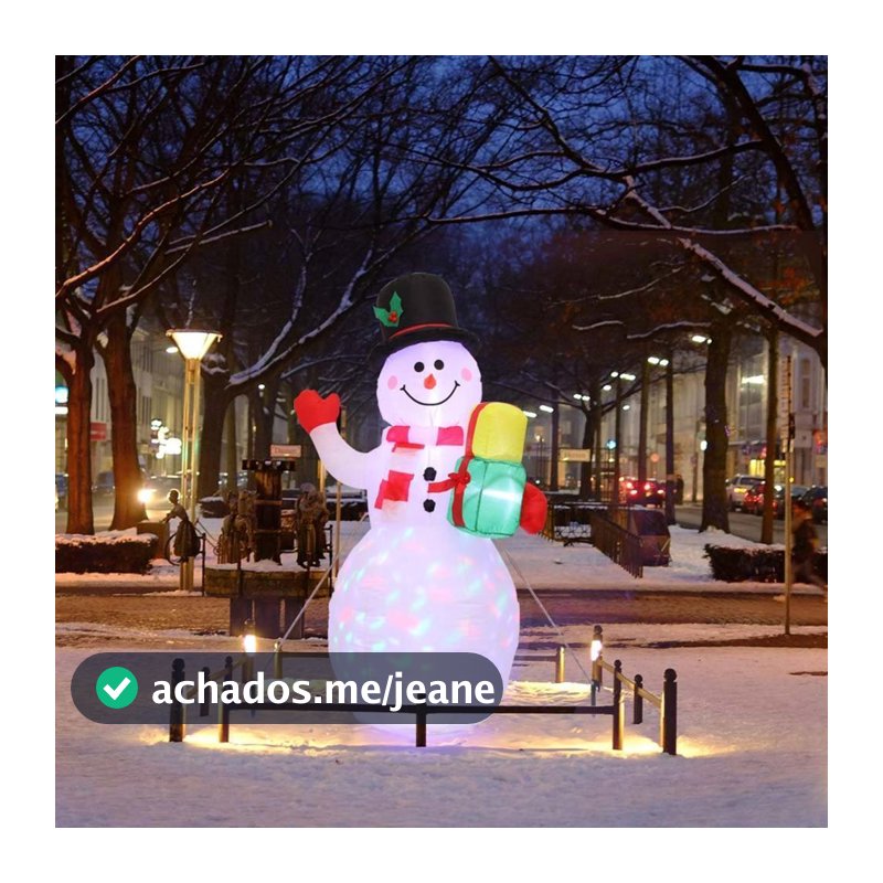 Boneco De Neve Inflável Jardim Natal Explodir Com Luzes LED Rotativas Eua Plug Interior Ao Ar Livre Iluminação Boneca