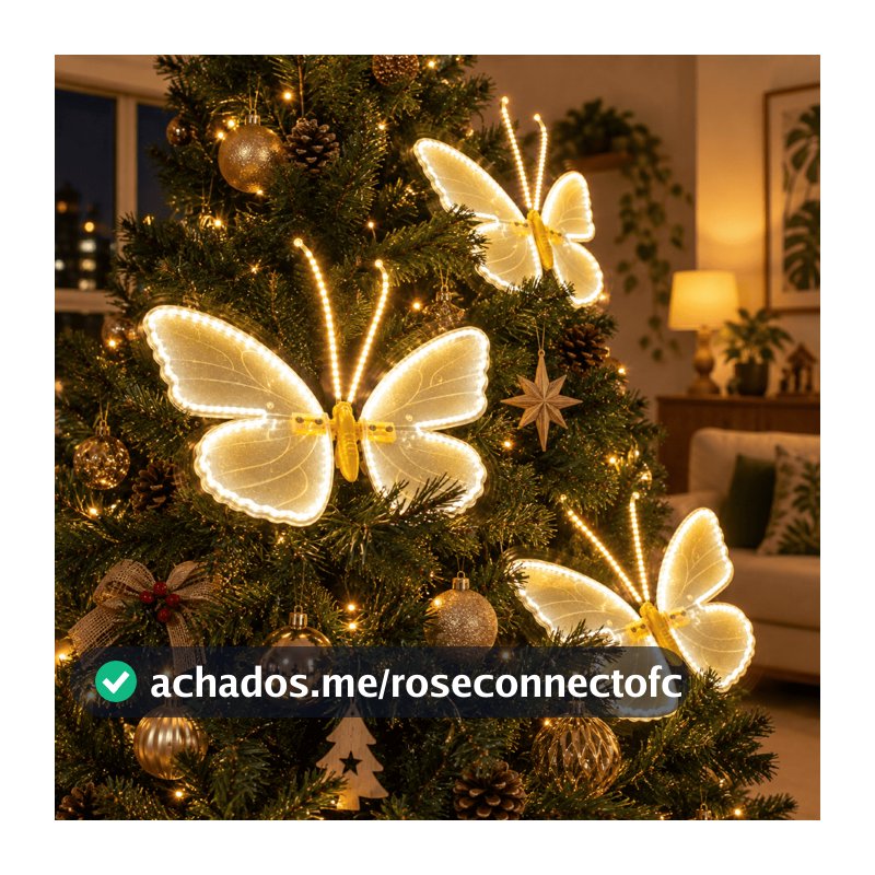 Borboleta Luminária Led Bivolt A Prova D'água Branco Quente