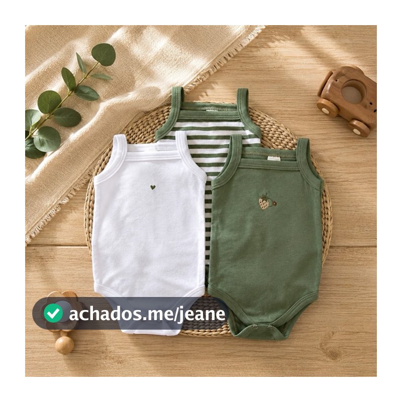 kit Regata Alcinha Morango Silvestre 100% Algodão Bebe Menina Maternidade Enxoval
