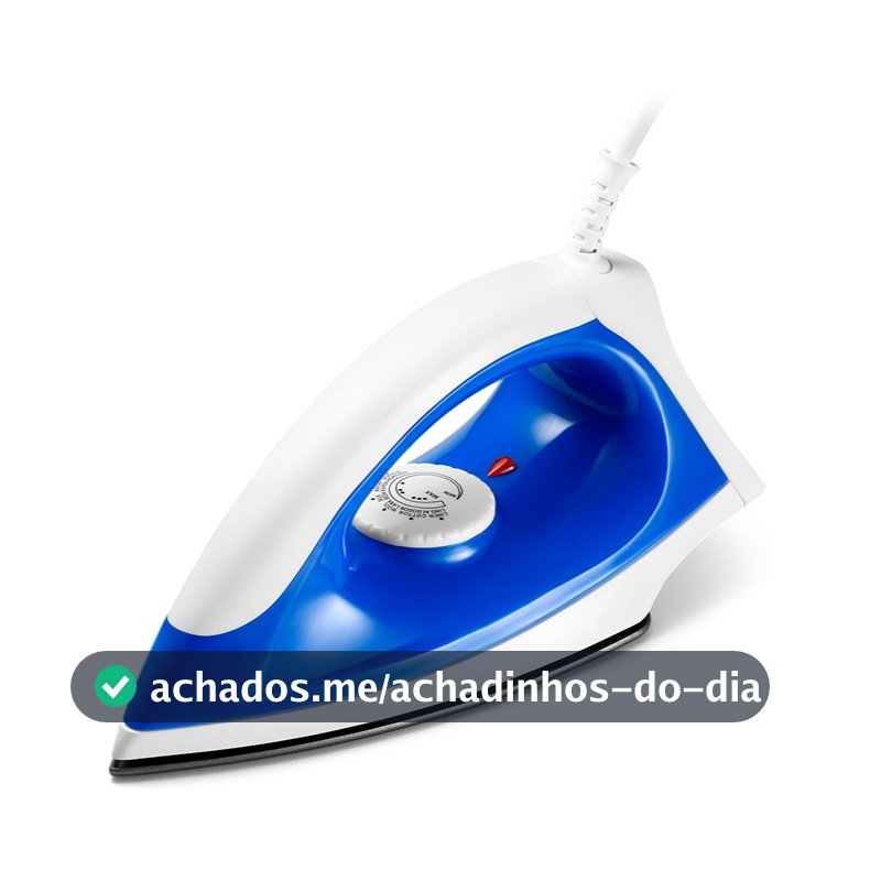 Ferro De Passar A Seco Elgin Iron Force Azul e Branco