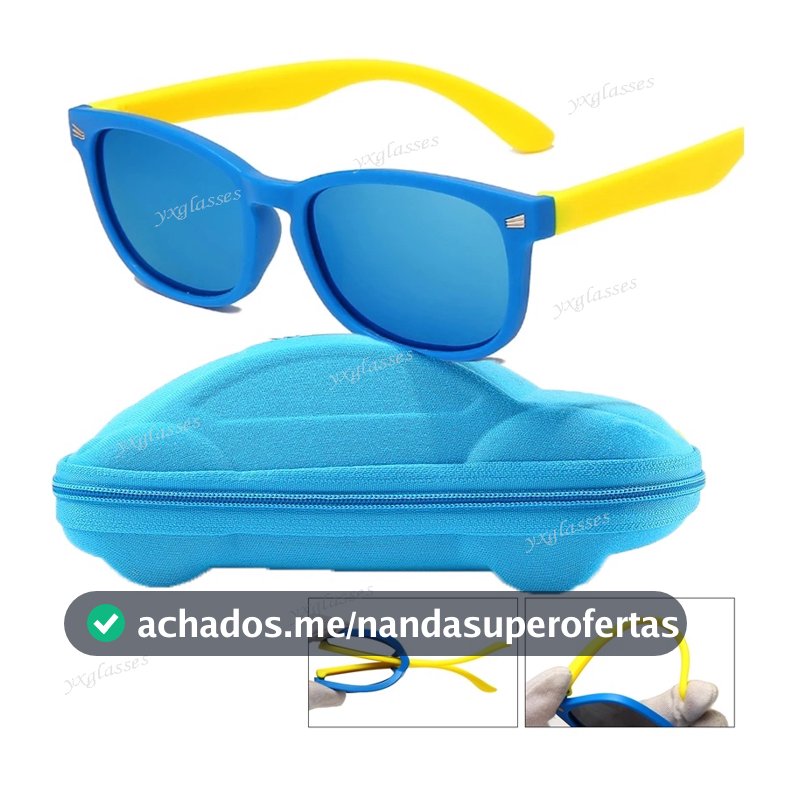 Óculos de sol infantil de silicone flexível polarizado UV400