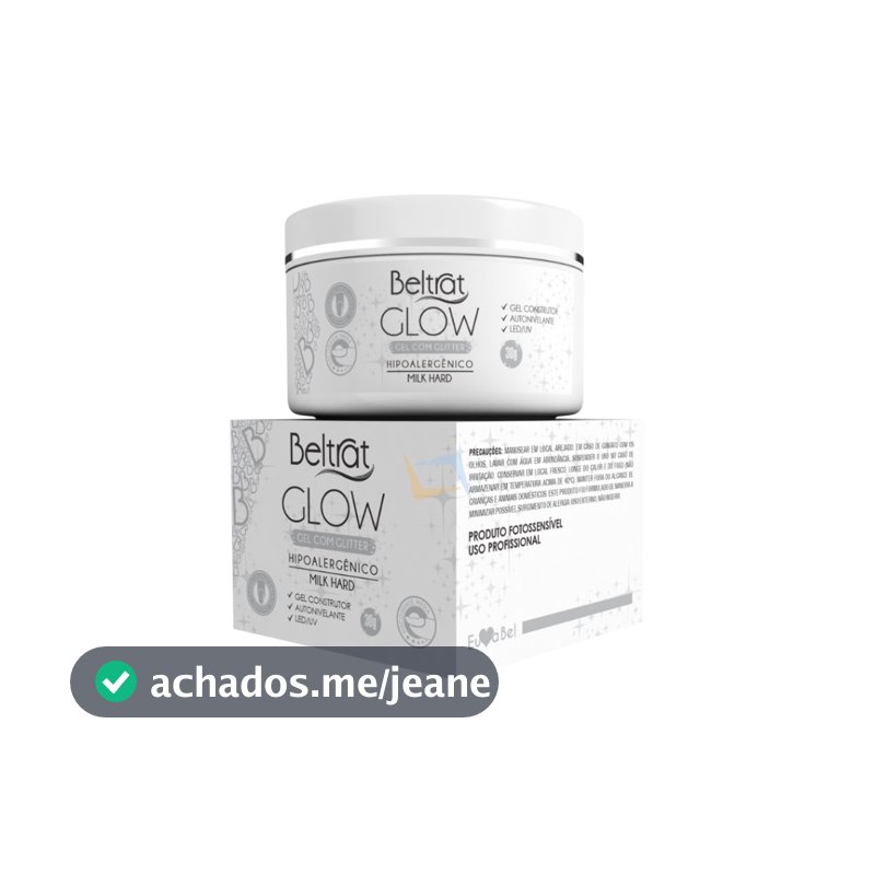 Gel Glow Glitter Milk 30g Beltrat/ Alongamento de Unhas e Nail Art