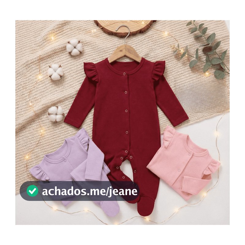 Kit 3 macacão menina em malha algodão Lavínia