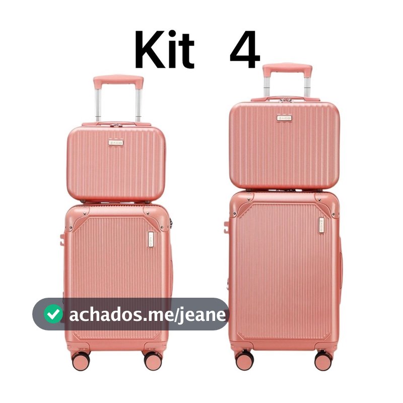 Kit Conjunto de 4 Malas de Viajem G/M/P/PP